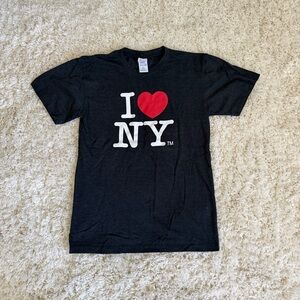 Black "I ♥ NY" Graphic Kids T‑Shirt